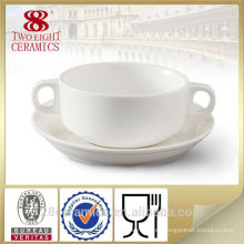 Venta al por mayor de porcelana china, cuencos de sopa de cerámica blanca